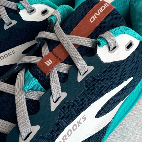 Brooks Trail Turquoise/Black Divide 3 Athletic Sneakers - Picture 7 of 14